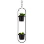 Small Duo Black Hanging Plant Holder