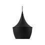 Pendant Lamp Black Metal 197 Cm Two Tone Shade