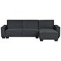 Corner Sofa Bed Graphite Grey Fabric Upholstered 3 Seater Left Hand L-shaped Bed