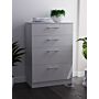 Devon 4 Drawer Deep Chest In Grey Matt