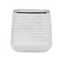 Large Plant Pot Dirty White Polyresin Outdoor Garden Square 38 X 37 Cm Uv Resistance Beliani