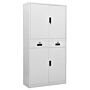 Vidaxl Office Cabinet Light Grey 90x40x180 Cm Steel