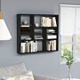 Vidaxl Wall Shelf Black 90x16x78 Cm Engineered Wood