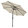 Cream 2.7m Led Tilt Parasol