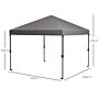 Outsunny 3 X 3(m) Pop Up Gazebo, Easy Up Marquee Party Tent With 1-button Push, Adjustable Straight Legs, Stakes, Ropes