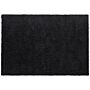 Shaggy Area Rug Black 160 X 230 Cm Modern High-pile Machine-tufted Rectangular Carpet