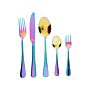 Cutlery Set Multicolour Stainless Steel 30 Pieces For 6 People Knife Spoon Fork Teaspoon Cake Fork