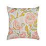 Decorative Cushion Pink And Blue Multicolour Floral Pattern 45 X 45 Cm