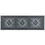 Runner Rug Grey Polyester 80 X 240 Cm Hallway Kitchen Runner Long Carpet Anti-slip Backing