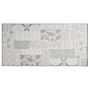 Rug Multicolour Grey Polyester 80 X 150 Cm Low Pile Floral Pattern