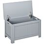 Homcom Large Storage Box Toy Chest Cabinet Container Unit Organizer With Lid & Safety Hinges, Grey