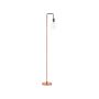 Floor Lamp Copper Metal Gloss Finish Exposed Light Bulb