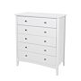 Como White 5 Drawer Chest