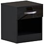 Hulio 1 Drawer Bedside Cabinet, Black