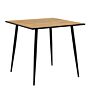 Wilma Small Dining Table In Oak & Black Legs