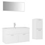 Vidaxl Bathroom Furniture Set White Engineered Wood