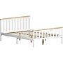 Milan Double Wooden Bed, High Foot, White & Pine