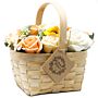 Large Orange Bouquet In Wicker Basket