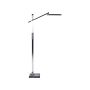 Floor Led Lamp Silver Synthetic Material 144 Cm Height Dimming Cct Modern Lighting