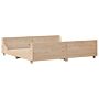 Vidaxl Bed Frame With Headboard 180x200 Cm Super King Solid Wood Pine