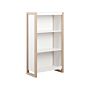 Bookcase Light Wood White Engineered Wood 3-tier For Documents Modern Scandinavian Office