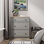 Norfolk 3 Drawer Deep Chest In Dusk Grey & Bardolino Oak