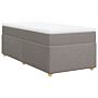 Vidaxl Box Spring Bed With Mattress Taupe 90x200 Cm Fabric