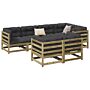 Vidaxl 7 Piece Garden Sofa Set Impregnated Wood Pine