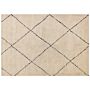 Area Rug Beige And Black Polyester 160 X 230 Cm Geometric Diamond Pattern