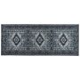 Runner Rug Grey Polyester 80 X 200 Cm Hallway Kitchen Runner Long Carpet Anti-slip Backing