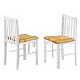 Sheldon Dining Chairs Natural Oak & White 2s