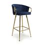 Volero Textured Effect Blue Bar Stool