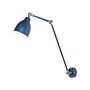 Wall Spot Lamp Dark Blue Metal Ø 14 Cm Matt Finish Long Swing Arm Reading Light