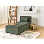 Chaise Lounge Dark Green Corduroy Jumbo Cord Upholstered Two Piece