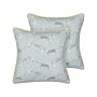 Set Of 2 Scatter Cushions Grey Cotton 45 X 45 Cm Cheetah Motif Printed Pattern