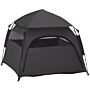 Pawhut Foldable Dog Cat Tent With Waterproof Oxford, Carry Bag For Extra Large Dog, Charcoal Grey