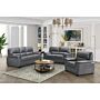 Rachel Sofa Leathergel & Pu 3 Seater Grey