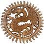 Winged Sun Dragon Plaque Carving - 30m