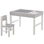 Zonekiz Kids Table And Chair Set, With Storage Space - Grey