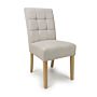 Moseley Waffle Flax Effect Natural Dining Chair In Natural Legs