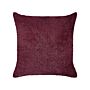 Decorative Cushion Burgundy Polyester 45 X 45 Cm