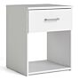 Space Bedside 1 Drawer In White