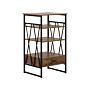 Console Table Tv Stand Dark Wood And Metal 3 Shelves 1 Drawer Home Office Furniture