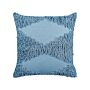 Decorative Cushion Blue Cotton 45 X 45 Cm Geometric Pattern