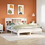 Vidaxl Bed Frame Without Mattress White 180x200 Cm Super King Solid Wood Pine