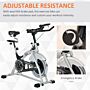 Homcom Indoor Cycling Exercise Bike Quiet Drive Fitness Stationary, 15kg Flywheel Cardio Workout Bicycle, Adjustable Seat& Resistance, W/lcd Monitor