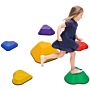 Aiyaplay 6pcs Heart-shaped Kids Stepping Stones Balance & Motor Skills, Multicoloured