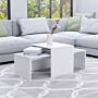 Vidaxl Coffee Table Set White 100x48x40 Cm Engineered Wood