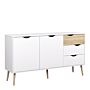 Oslo Sideboard - Large - 3 Drawers 2 Doors In White And Oak