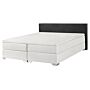 Eu King Size Continental Bed 5ft3 Black With White Pocket Spring Mattress